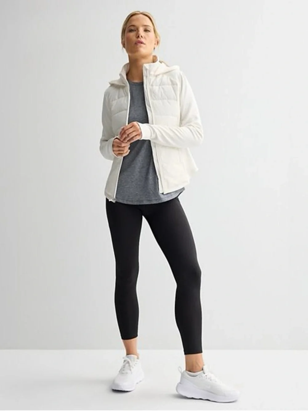 Women's Tek Gear® Hooded Mixed-Media Jacket Navy Medium